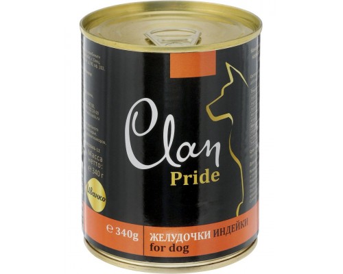 Clan Pride консервы для собак желудочки индейки
