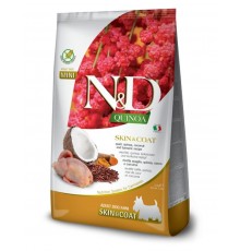 N&D QUINOA Skin & Coat Quail беззерновой корм для мелкой породы собак, здоровье кожи и шерсти, перепел, киноа, кокос и куркума