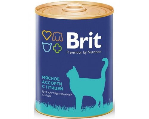 Brit Premium Мясное ассорти с птицей для кастрированных котов