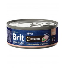Brit Premium by Nature консервы с мясом кролика для кошек