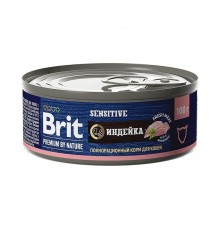 Brit Premium by Nature консервы с мясом индейки для кошек с чувствительным пищеварением
