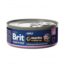 Brit Premium by Nature консервы с мясом индейки и семенами чиа для кошек