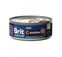 Brit Premium by Nature консервы с мясом цыплёнка для кошек