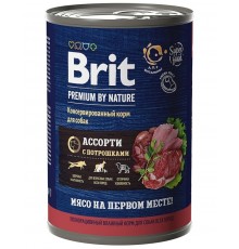 Brit Premium by Nature консервы с мясным ассорти с потрошками для собак всех пород