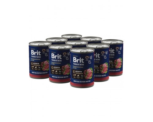 Brit Premium by Nature консервы с мясным ассорти с потрошками для собак всех пород