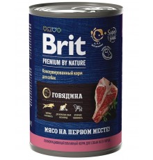 Brit Premium by Nature консервы с говядиной для взрослых собак всех пород