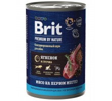 Brit Premium by Nature консервы с ягненком и гречкой для взрослых собак всех пород с чувствительным пищеварением