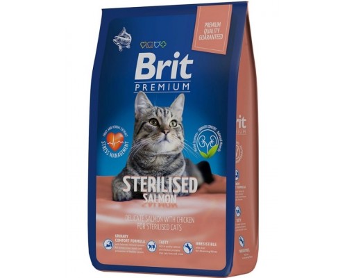 Brit Premium Cat Sterilized Salmon & Chicken с лососем и курицей для стерилизованных кошек