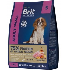 Brit Premium Dog Adult Small с курицей для взрослых собак мелких пород