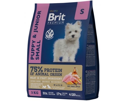 Brit Premium Dog Puppy and Junior Small с курицей для щенков мелких пород