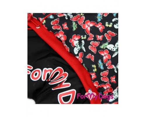 Комбинезон "Красные бабочки" зимний на девочку