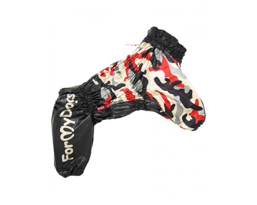 Дождевик для собак камуфляж/красный для мальчиков