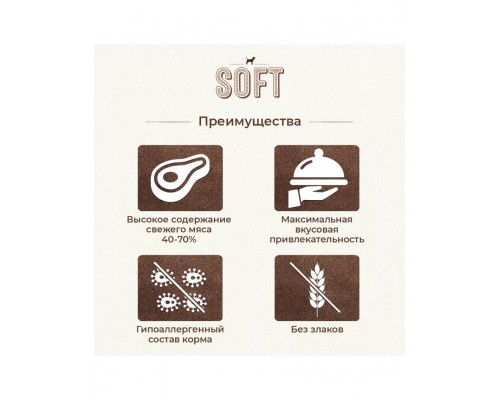 Soft Mini с цесаркой и бататом для взрослых собак мелких пород