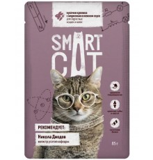 Smart Cat паучи для взрослых кошек и котят кусочки кролика с морковью в нежном соусе