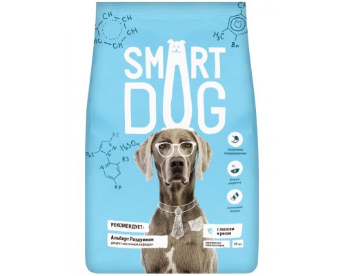 Smart Dog для взрослых собак с лососем и рисом