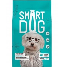 Smart Dog для взрослых собак, три вида мяса с ягнёнком, лососем, индейкой