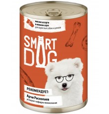 Smart Dog консервы для взрослых собак и щенков мясное ассорти в нежном соусе