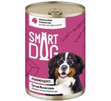 Smart Dog консервы для взрослых собак и щенков кусочки ягненка в нежном соусе