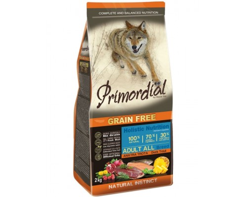 Беззерновой корм для собак с форелью и уткой