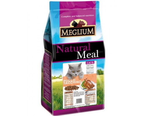 Корм для взрослых кошек с курицей и индейкой