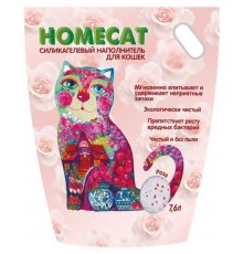 Силикагелевый наполнитель HOMECAT Роза