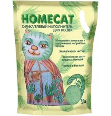 Силикагелевый наполнитель HOMECAT Алоэ Вера