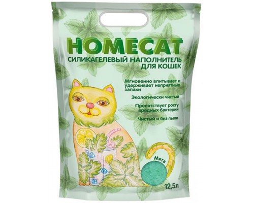 Силикагелевый наполнитель HOMECAT Мята