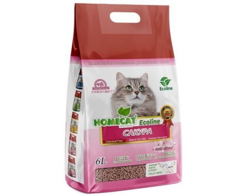 Комкующийся наполнитель HOMECAT Eco Line Сакура