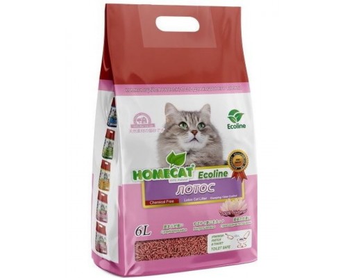 Комкующийся наполнитель HOMECAT Eco Line Лотос