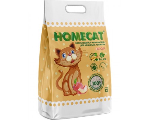 Комкующийся наполнитель HOMECAT Eco Line Персик