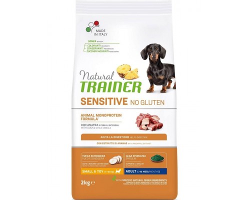 Sensitive No Gluten Adult Mini Duck корм без глютена с уткой цельными злаками для взрослых собак мелких пород