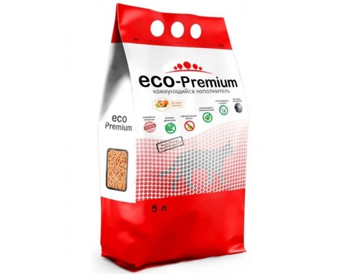 ECO-Premium Персик наполнитель комкующийся древесный