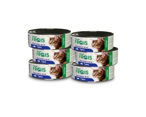 Glogin Frais Holistic для кошек ломтики в желе, тунец