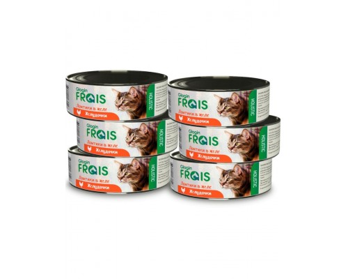 Glogin Frais Holistic для кошек ломтики в желе, желудочки