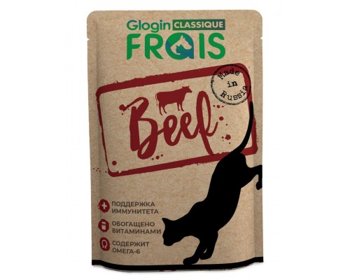 Frais Classique Beef для взрослых кошек с говядиной в нежном соусе