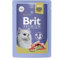 Brit Premium для кошек форель в желе