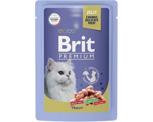 Brit Premium для кошек форель в желе