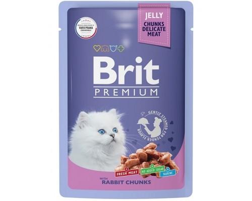 Brit Premium для котят кролик в желе