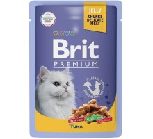 Brit Premium для кошек тунец в желе