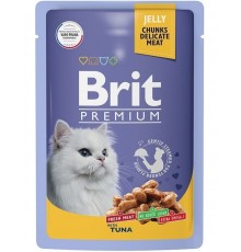 Brit Premium для кошек тунец в желе