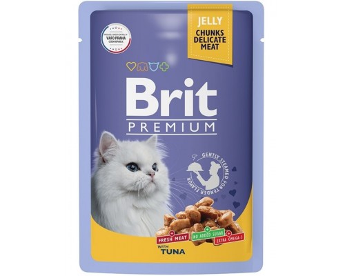 Brit Premium для кошек тунец в желе