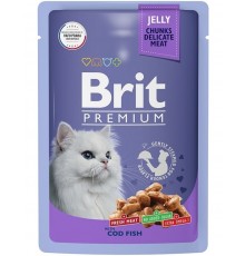 Brit Premium для кошек треска в желе