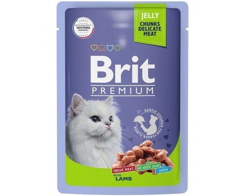 Brit Premium для кошек ягненок в желе