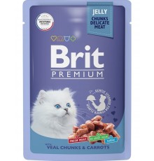 Brit Premium для котят Телятина с Морковью в желе
