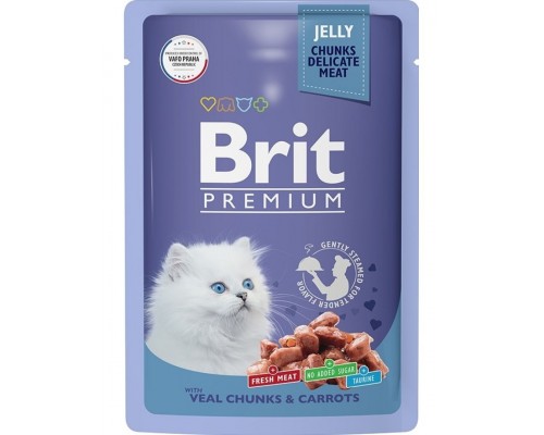 Brit Premium для котят Телятина с Морковью в желе