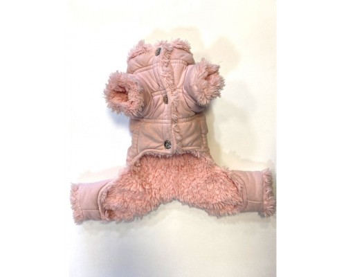 Дублёнка тёплая розовая