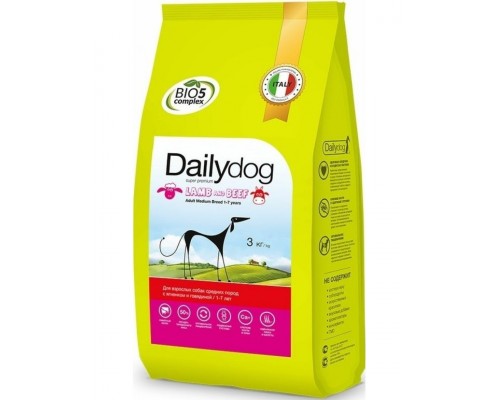 Dailydog Classic Line Adult Medium Breed Lamb and Beef для собак средних пород с ягненком и говядиной
