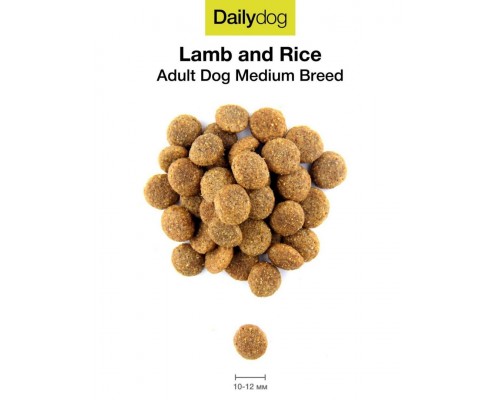 Dailydog Classic Line Adult Medium Breed Lamb and Rice для взрослых собак средних пород с ягненком и рисом