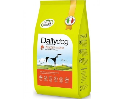 Dailydog Classic Line Adult Small Breed Turkey and Rice для собак мелких пород с индейкой и рисом