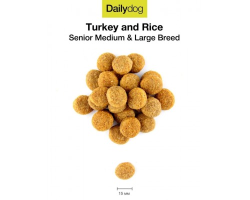 Dailydog Classic Line Senior Medium Large Breed Turkey and Rice для пожилых собак средних и крупных пород с индейкой и рисом